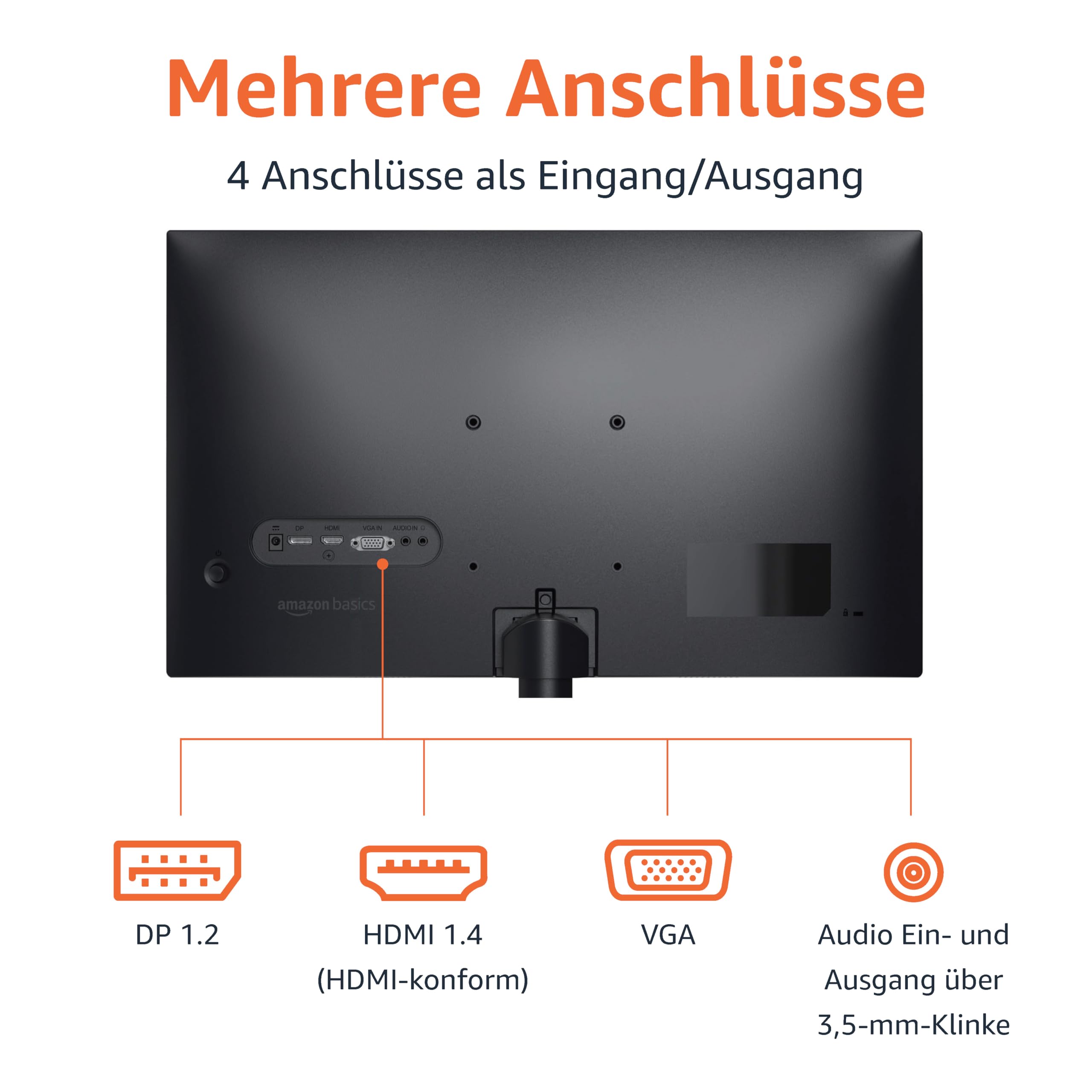 Amazon Basics Monitor 24 Zoll , FHD 1080p, max. 100 Hz, VESA